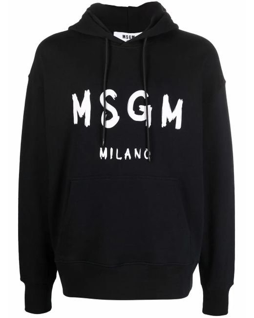 メンズ MSGM ロゴ パーカー Black