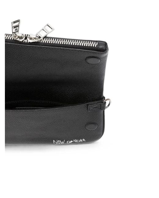 Zadig & Voltaire Black Mini Pochette Rock À Imprimé Graffiti