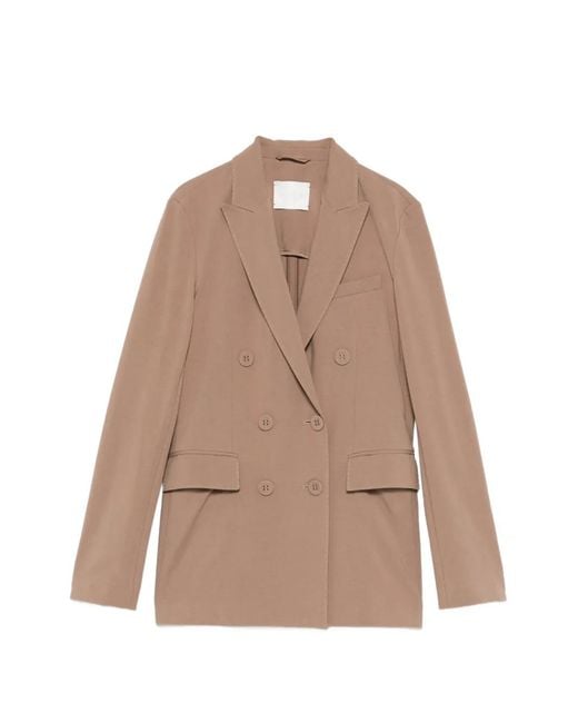 Circolo 1901 Natural Double-Breasted Blazer