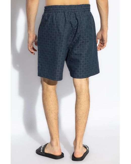 Givenchy Shorts Met Monogram-Patroon in het Blue voor heren