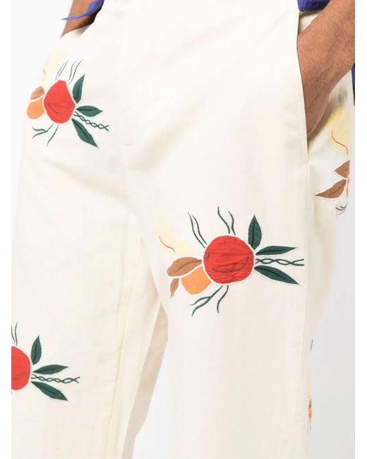 Bode Broek Met Patchdetail in het White voor heren