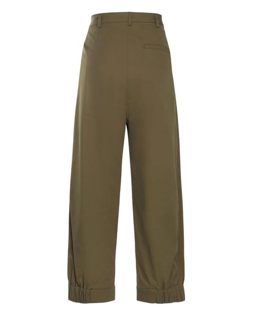 Herno Green Straight Trousers