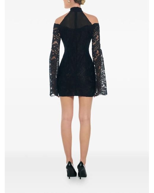 Axel 113 Black Raven Cold-Shoulder Mini Dress