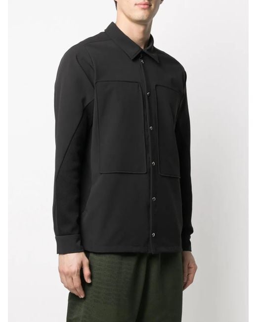 Byborre Black Weatherproof Panelled Overshirt