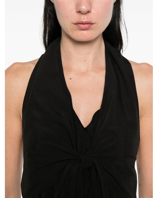 ELEH Black Tie Front Top