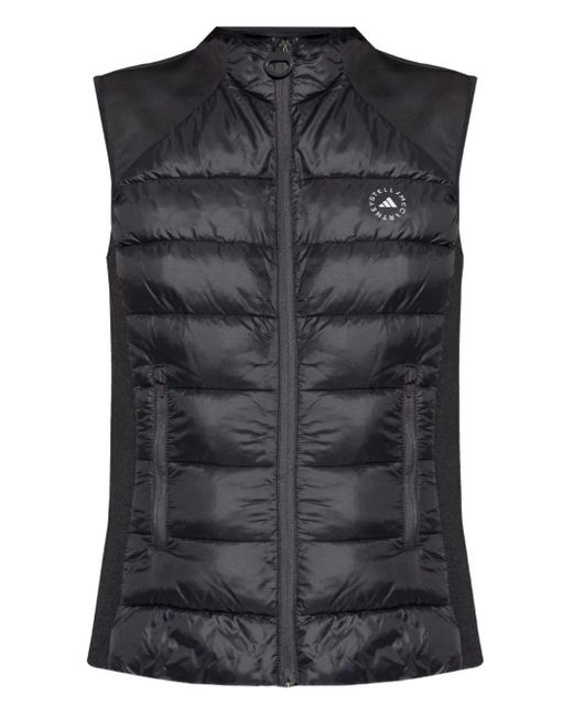 Chaleco con panel acolchado Adidas By Stella McCartney de color Black