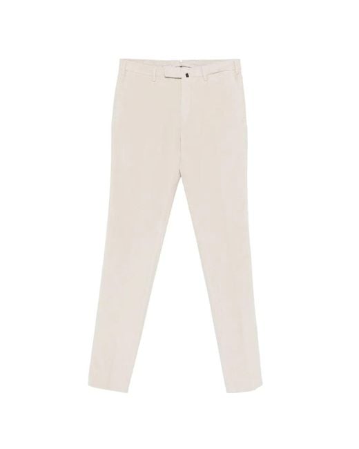 Incotex White Corduroy Trousers for men