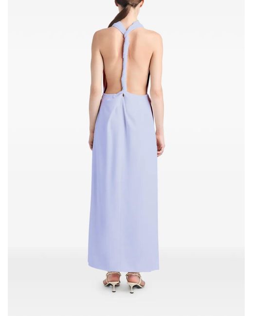 Proenza Schouler Purple Selena Twist Back Maxi Dress