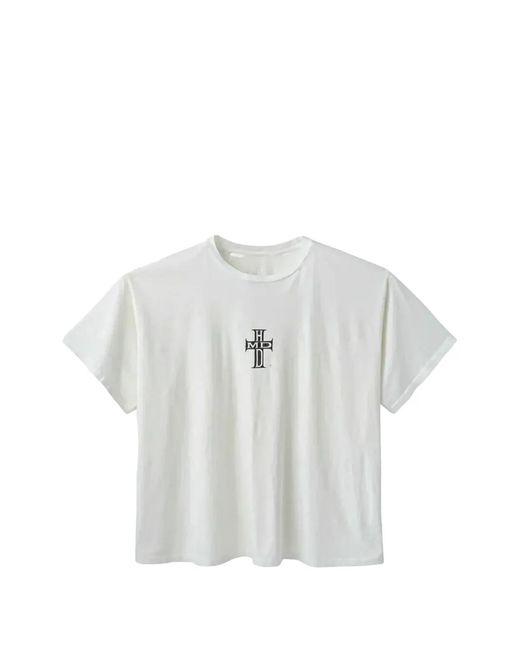 HMDD White Logo-Print T-Shirt for men