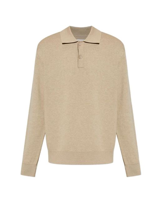 Samsøe & Samsøe White Sanino Long-Sleeves Polo Shirt for men