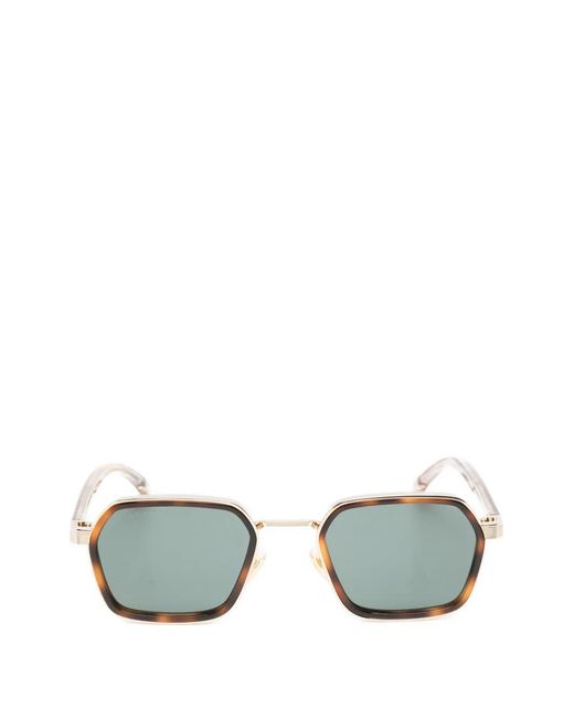 Gucci Green Tortoiseshell-Pattern Sunglasses