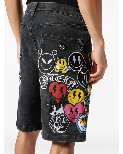 Philipp Plein Gray Fermentera Shorts for men