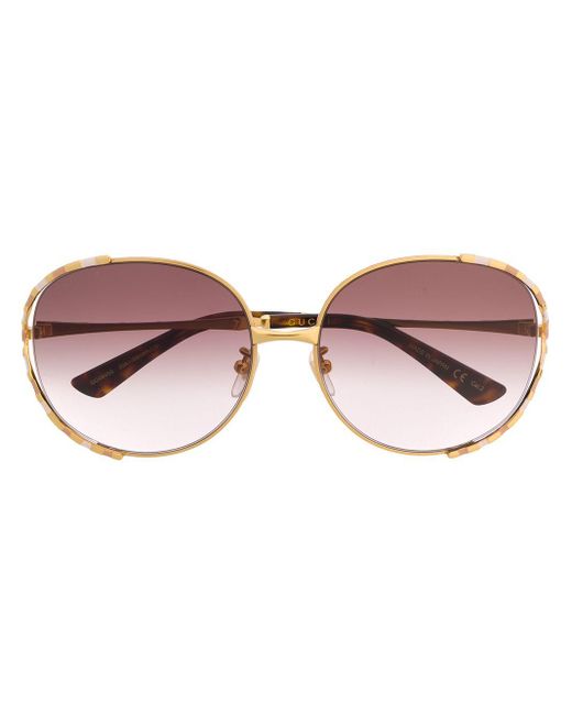Gucci Pink Gestreifte Sonnenbrille