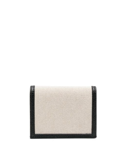 Thom Browne White Cotton Canvas Double Card Holder