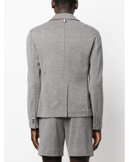 Thom Browne Gray Single-breasted Button-fastening Blazer for men