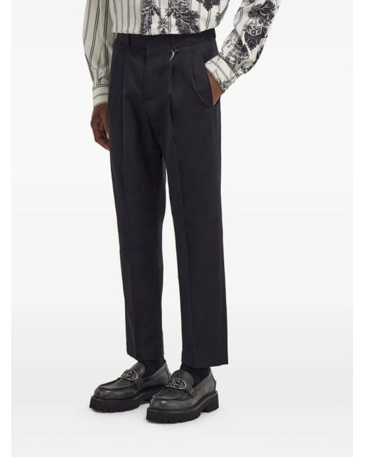 Pantaloni Plissé di Roberto Cavalli in Blue da Uomo