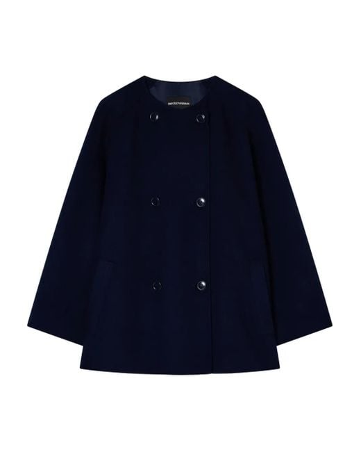 Emporio Armani ダブルコート Blue