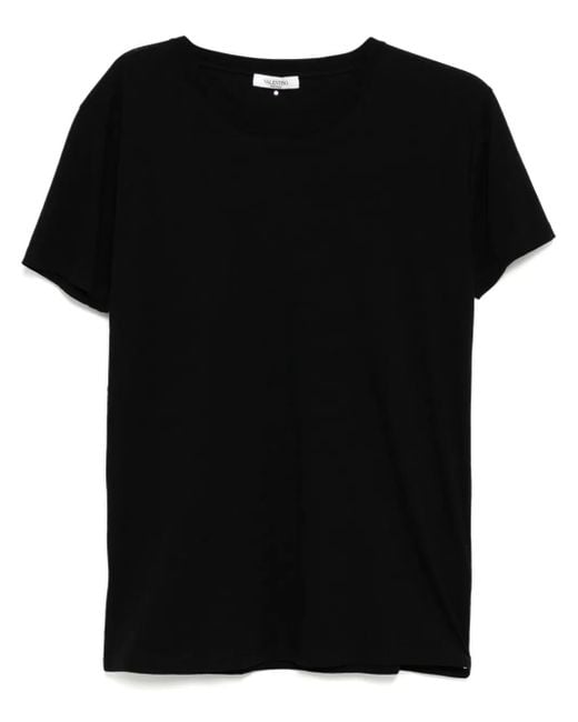Valentino Garavani Black Rockstud Detailing T-Shirt for men