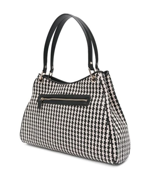 Guess Black Houndstooth Tote Bag