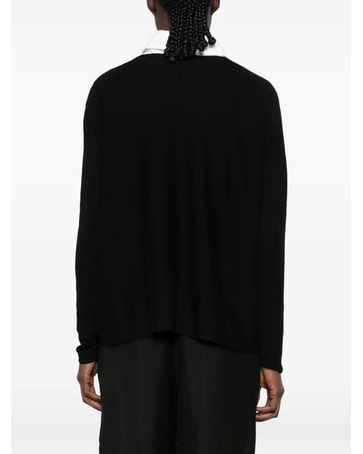 19.61 MILANO Black Fine-Knit Sweater
