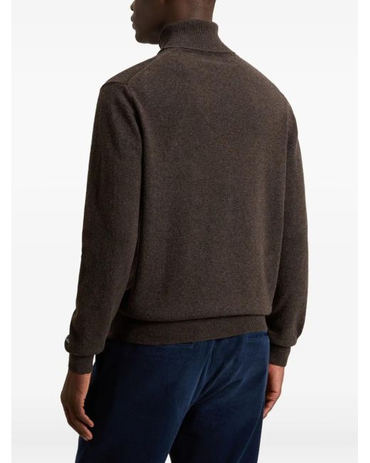Woolrich Brown Wool Turtleneck Sweater for men