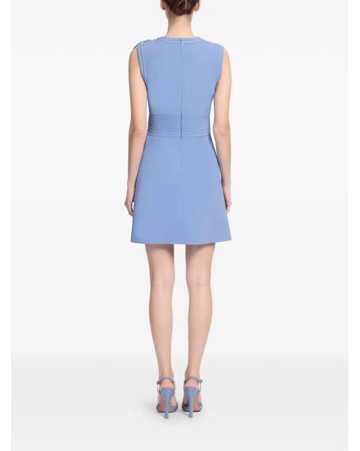 Elie Saab Blue Lace-Up Mini Dress
