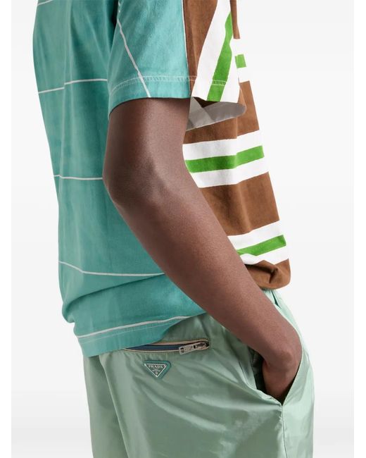 Prada Green Re-Nylon Swim Trunks for men