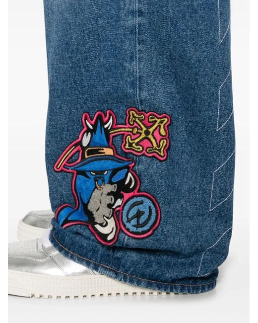 Off-White c/o Virgil Abloh Blue Off- Jeans for men