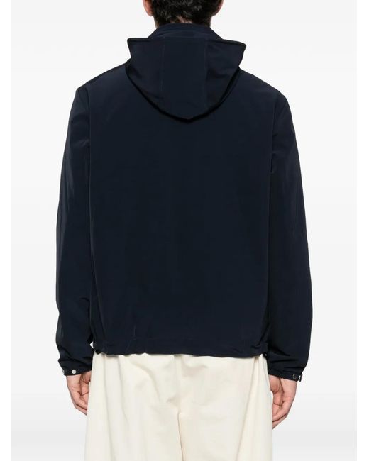 Sandro Blue Zip-Up Hooded Jacket for men