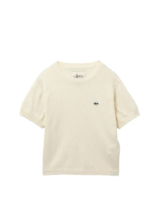 AAPE BY A BATHING AP White Logo-Embroidered T-Shirt