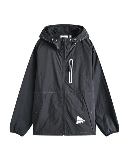 And Wander Black X Gramicci Hooded Jacket for men