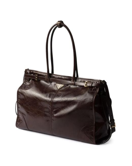 Prada Black Bonnie Extra-Large Leather Handbag