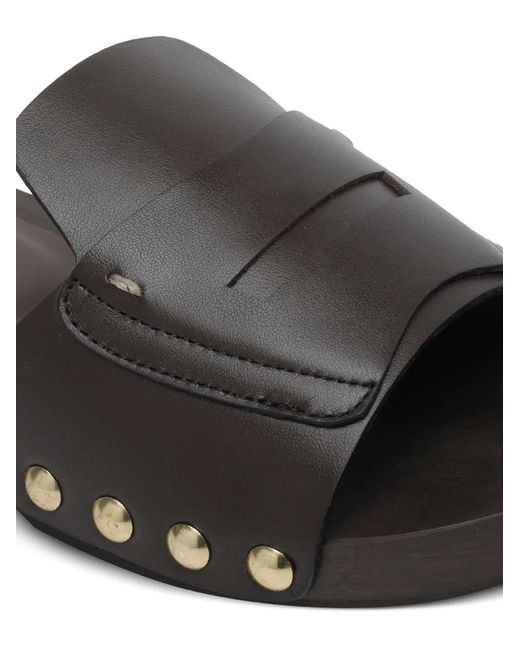 Angel Alarcon Gray Studded Round Toe Sandals