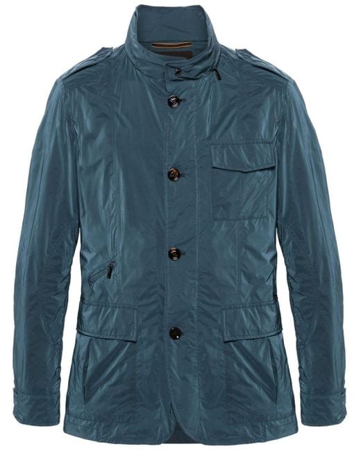 Moorer Blue Porto-os Military Jacket for men