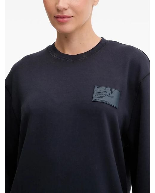 EA7 Blue Sweat À Col Rond