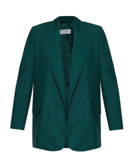 Blazer Con Cinturón Max Mara de color Green