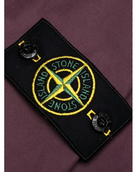 Stone Island Purple Buttoned Flap-Pocket Jacket for men