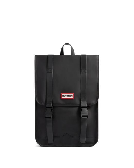 Hunter Black Crovie Buckle-Fastening Backpack