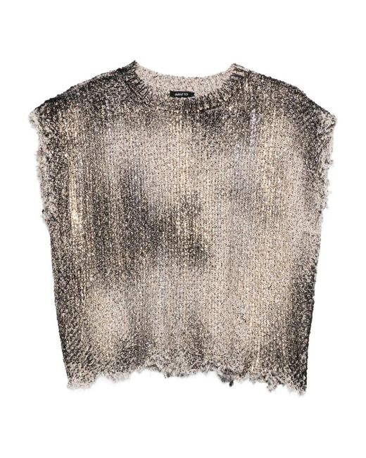 Avant Toi Gray Distressed Vest