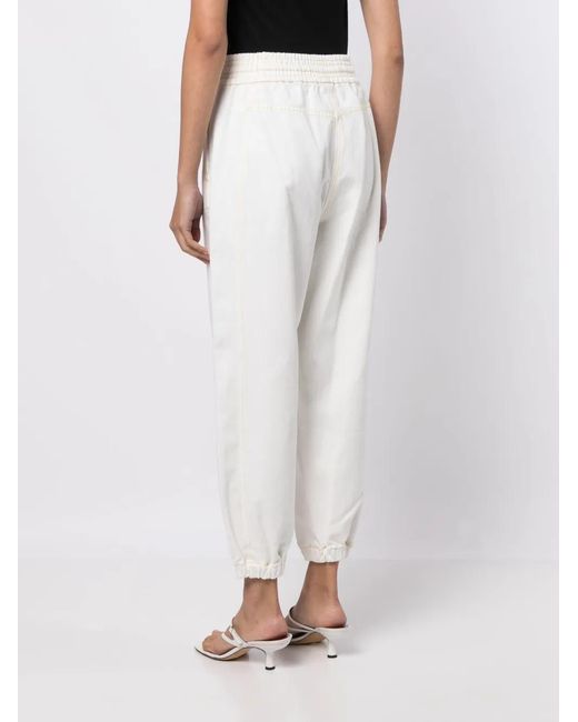 3.1 Phillip Lim White Drawstring Boyfriend Jeans