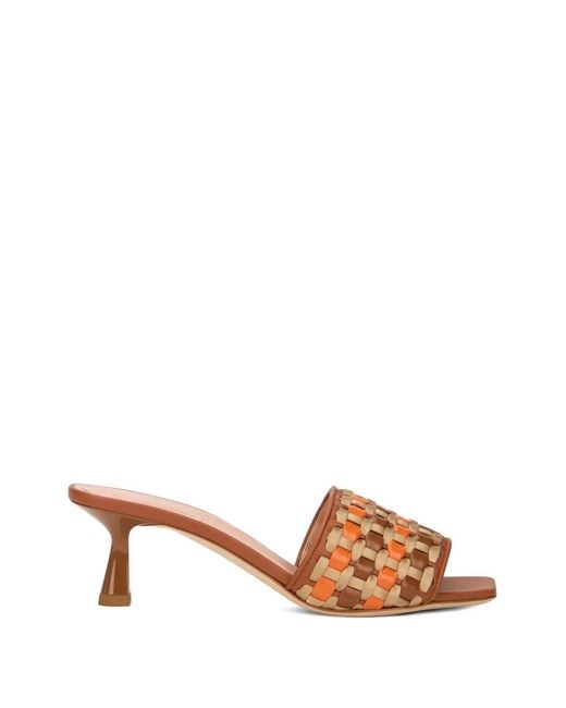 Alberta Ferretti Brown Sandales À Bout Carré