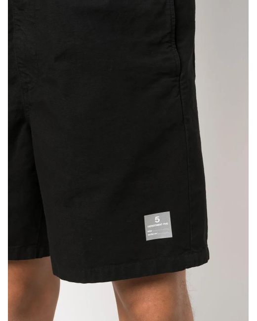 Department 5 Black Drawstring Cotton Shorts for men