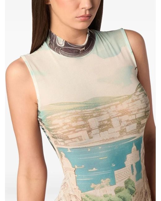 Philipp Plein Blue Racing Bodysuit