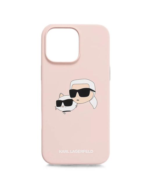 Karl Lagerfeld Pink Ikonik Karl Choupette Iphone Case