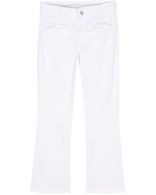 Liu Jo White Low-rise Bootcut Jeans