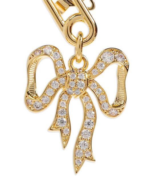 Vivienne Westwood Metallic Safety-Pin Bow-Pendant Earrings