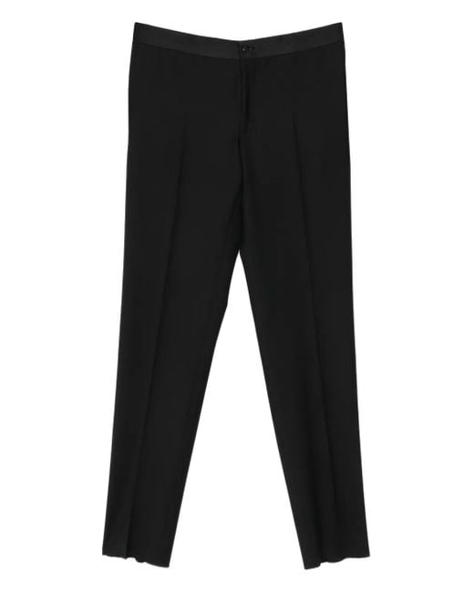 Canali Black Trim-Detail Trousers for men
