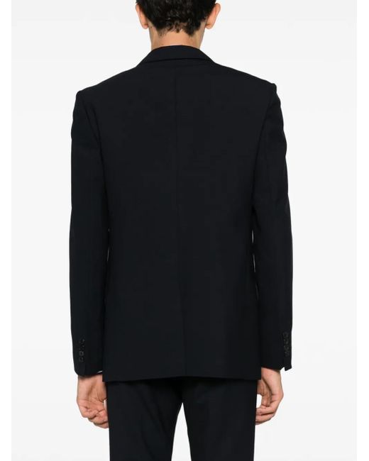 MODES GARMENTS Blue Tailored Single-Breasted Blazer for men