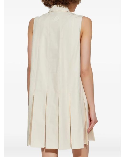 Moncler White Cotton Mini Dress