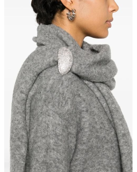 GIUSEPPE DI MORABITO ブローチディテール セーター Gray